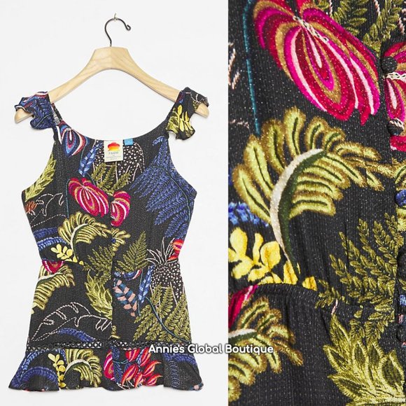 Anthropologie Tops - RARE NWT ANTHROPOLOGIE FARM RIO Nina Bohemian Ruffled Top. Size L